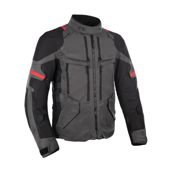 Oxford Rockland MS Jacket Charcoal Blk Red